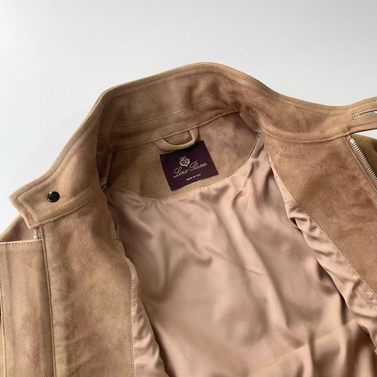 로로 피아나 스웨이드 키쿠 짚업 봄버 자켓 이미지