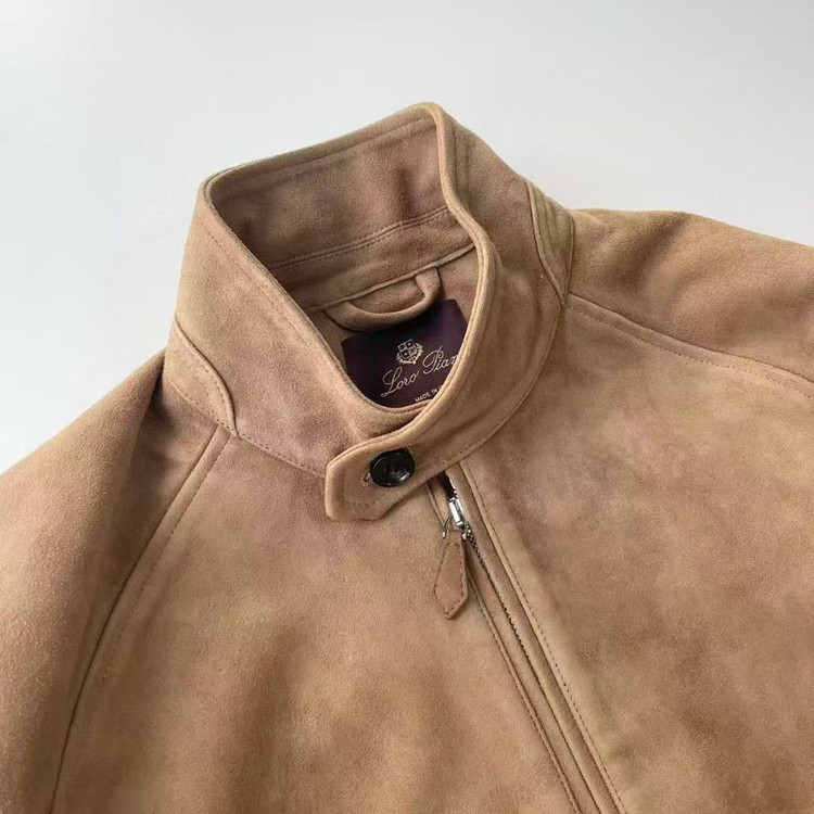 로로 피아나 스웨이드 키쿠 짚업 봄버 자켓 이미지