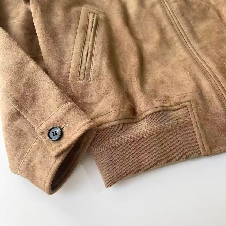 로로 피아나 스웨이드 키쿠 짚업 봄버 자켓 이미지