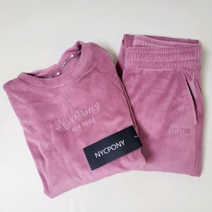 NYCPONY 핑크 벨로아 트레이닝복 새제품