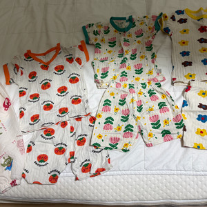 아기 반팔상하셋 실내복 고쟁이 7종일괄