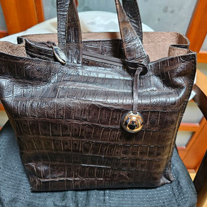 [정품/희귀] 빈티지 훌라(FURLA) 크로코 엠보 레더 토트백 (더스트백 포함) 이미지