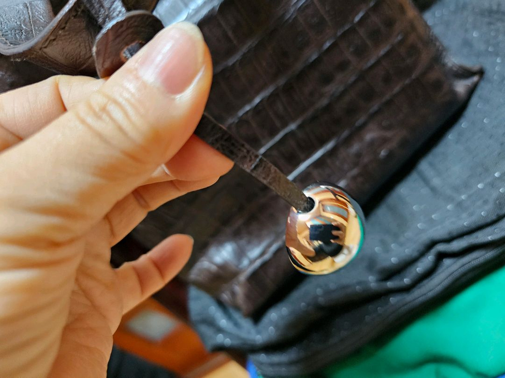 [정품/희귀] 빈티지 훌라(FURLA) 크로코 엠보 레더 토트백 (더스트백 포함) 이미지