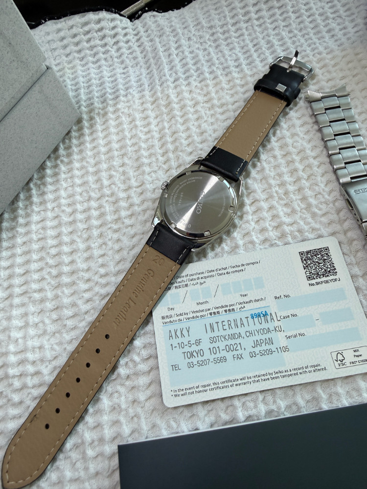 (우체국당일배송)세이코 sbth007 신품소가죽밴드 포함.--3