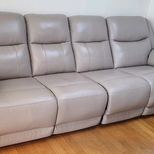 로하스힐링 4인용 가죽 리클라이너 소파