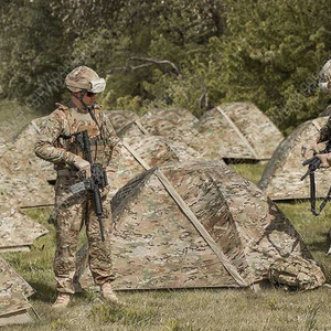 밀리터리 멀티캠 전투복 세트/해병대 허리쌕 /랜턴걸이 이미지