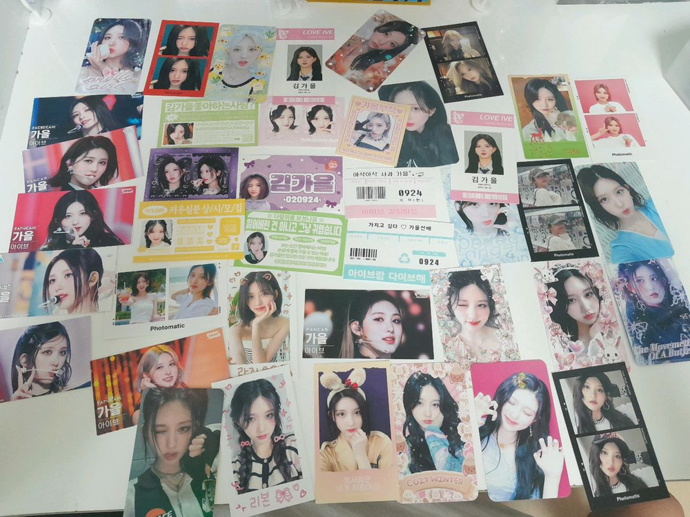 2종 일괄 덤100장이상) 아이브 인형 아이브 가을 인형 아이브 쁘띠 쁘띠브 리바이브 가을 인형--1