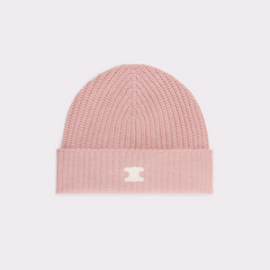 거의새것 셀린느 트리오페 로고 캐시미어 비니 핑크