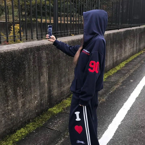 Y2K 90프린팅 오버핏 후드집업 트레이닝세트 이미지