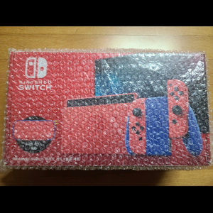 S급)닌텐도 스위치 마리오 레드 블루 에디션+파우치,보호캡