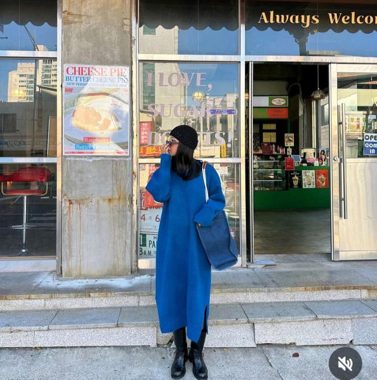 아이에머 데일리니트롱원피스 어덜트 블루색상--9