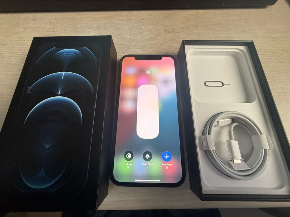 아이폰12프로 256G 퍼시픽블루 박풀 판매합니다--4