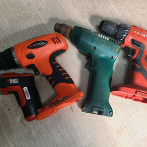 드릴 베어툴 4종 (블랙앤데커, 팀앤브라운, LG, 계양) 일괄