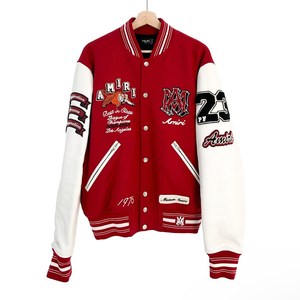 [50] AMIRI 아미리 23FW 남성 타이거 패치 바시티 봄버 자켓 이미지