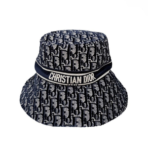 [58] Dior 디올 여성 오블리크 자수 벙거지 버킷햇 모자 네이비 이미지