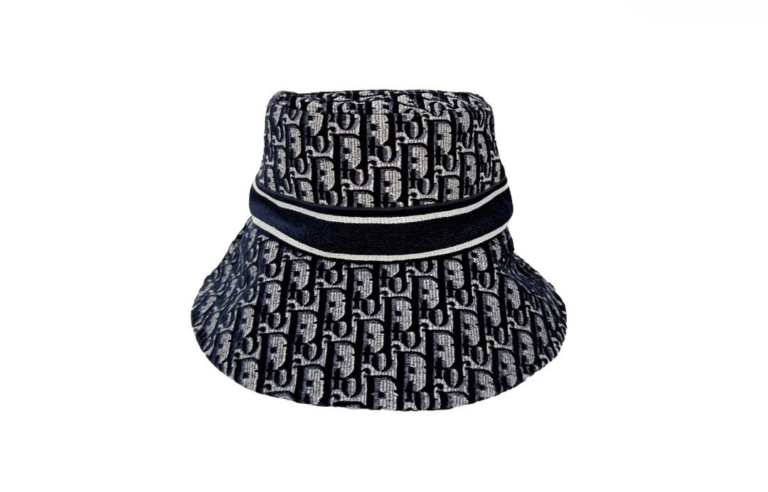 [58] Dior 디올 여성 오블리크 자수 벙거지 버킷햇 모자 네이비 이미지