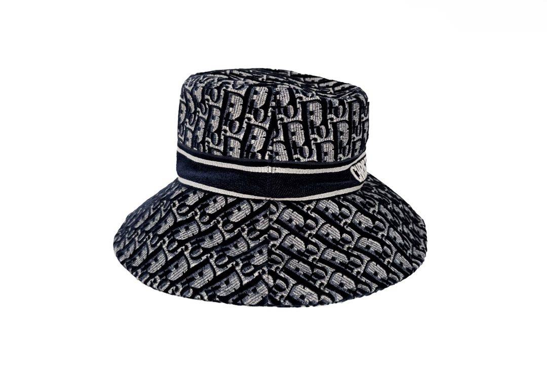 [58] Dior 디올 여성 오블리크 자수 벙거지 버킷햇 모자 네이비 이미지