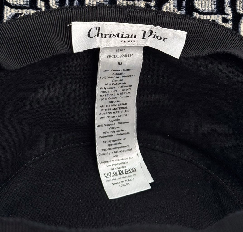 [58] Dior 디올 여성 오블리크 자수 벙거지 버킷햇 모자 네이비 이미지