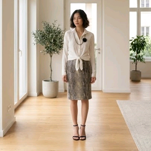 파이톤 패턴 스커트