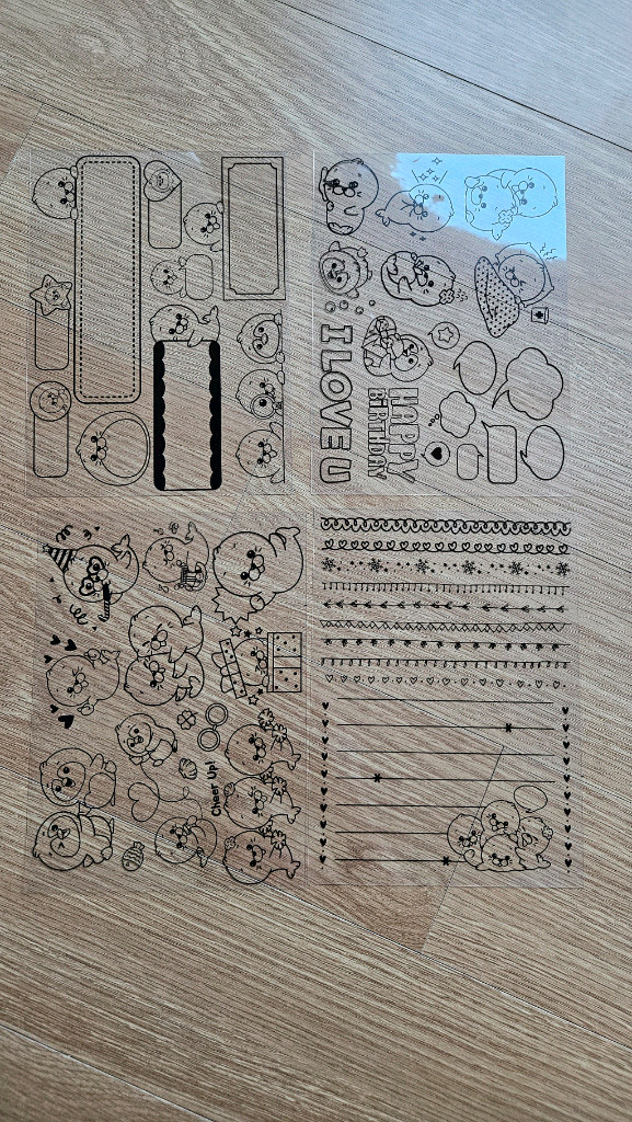 하프 우정 메시지 패드--2