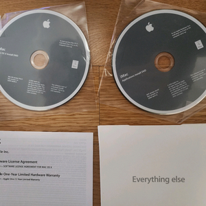 애플 아이맥 OS X 인스톨 dvd 입니다