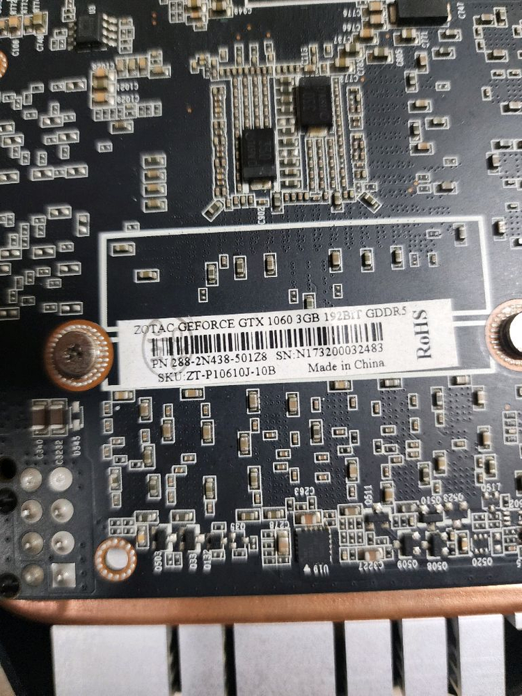 조텍gtx1060그래픽카드 부품용으로 팝니다--2