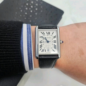 까르띠에 탱크머스트XL 스틸+ 가죽+디버클