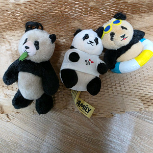 푸바오&연탄이 키링3개 일괄 사용감없음 택없음 우체국택포