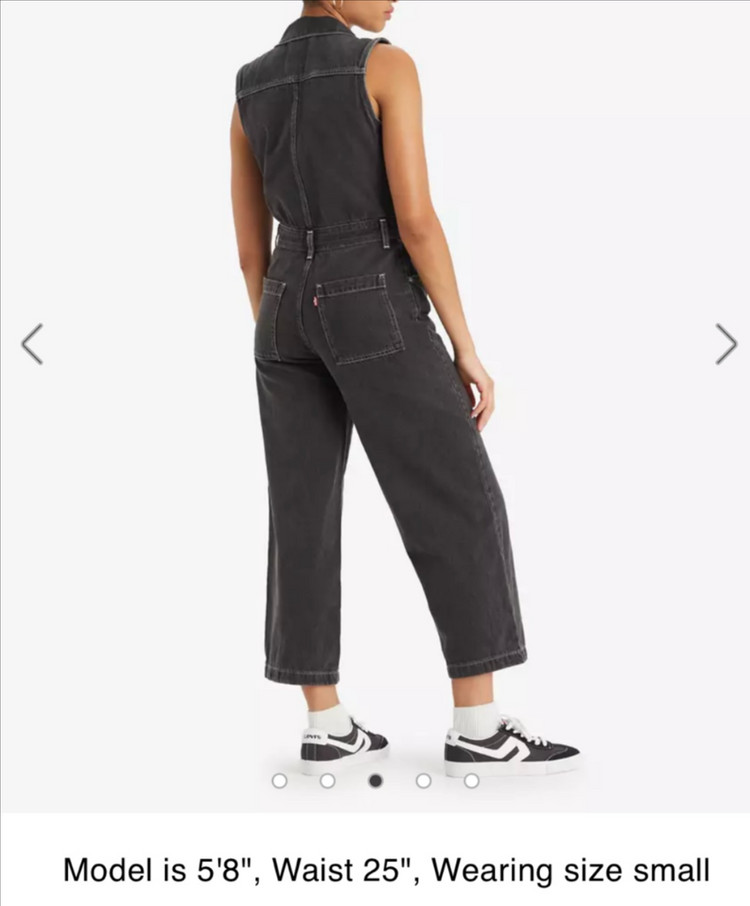 리바이스 슬리브리스 데님 점프수트 M 이미지