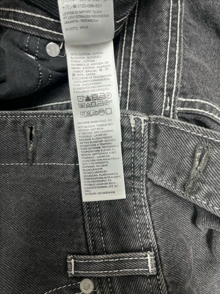 리바이스 슬리브리스 데님 점프수트 M 이미지