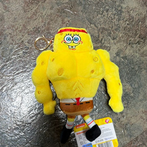 스폰지밥 머슬 인형 키링 새상품 이미지