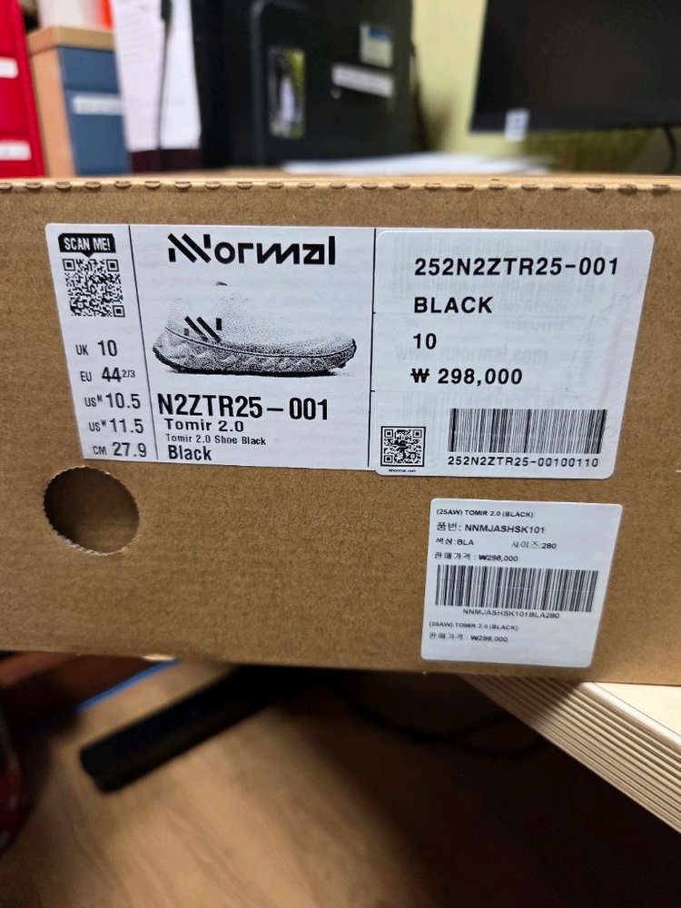 Nnormal tomir 노말 토미르 2.0 블랙 280사이즈 팝니다. 이미지