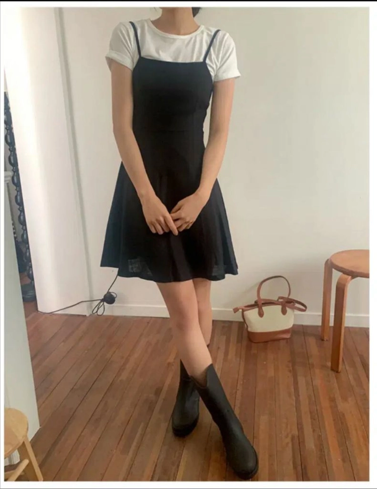 린넨 뷔스티에 나시 미니 원피스 이미지