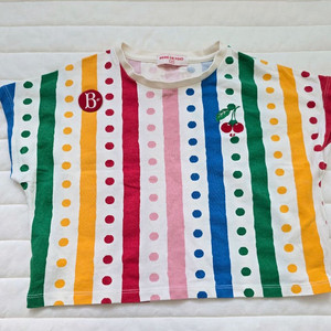 반택포) 베베드피노 스트라이프 반팔 티셔츠 120