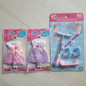 다카라 리카짱 킥보드 세트 일본다이소 에리짱 인형옷 2개 세트 일괄 육일돌 리카인형 블라이스 인형 의상 이미지