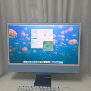 애플 아이맥 M1 블루 Ram 16G 8G GPU 1TB 저장공간 풀구성