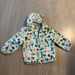 자라 공룡 패턴 아동 후드 자켓