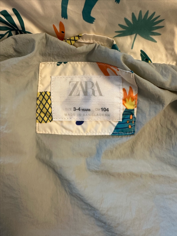 자라 공룡 패턴 아동 후드 자켓--3