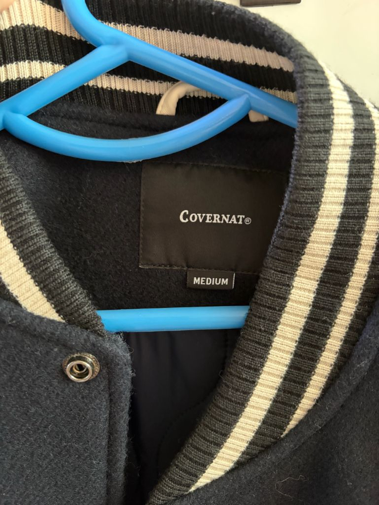 커버낫 네이비 빅 C 로고 바시티 자켓 m사이즈--8