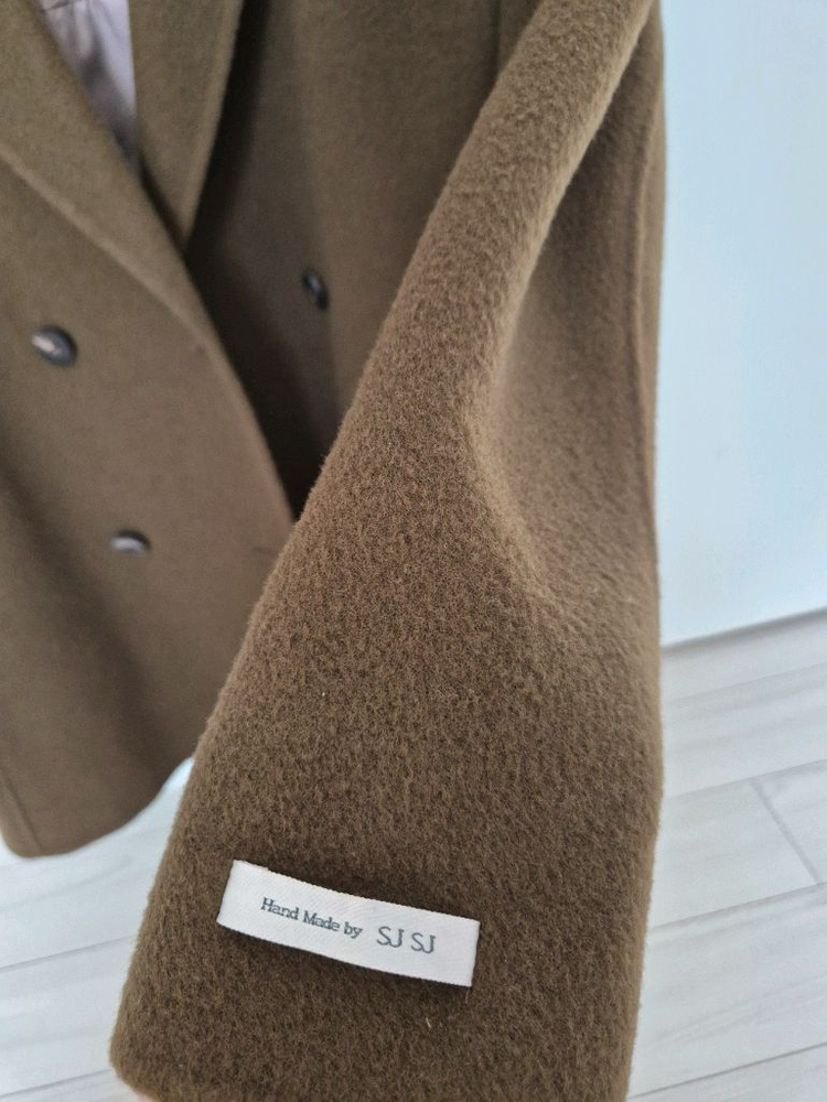 sjsj 울캐시 더블 하프코트 76사이즈 이미지