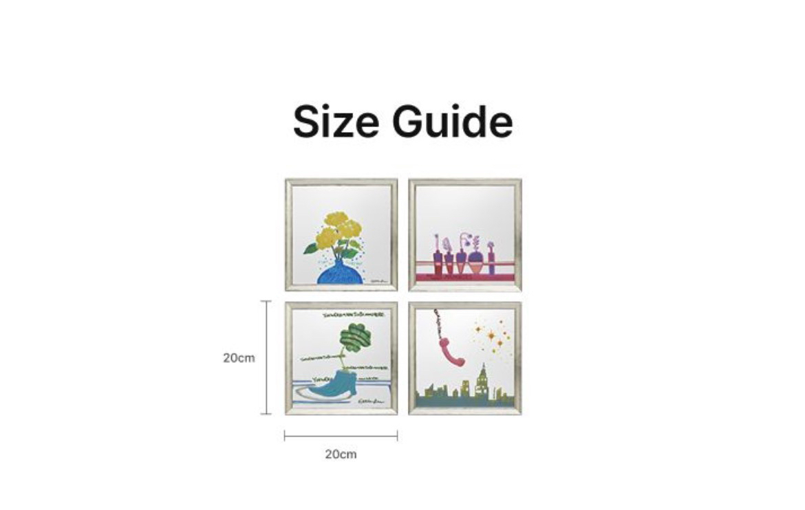 이엘리 작가의 액자 거울(20cm*20cm)--4