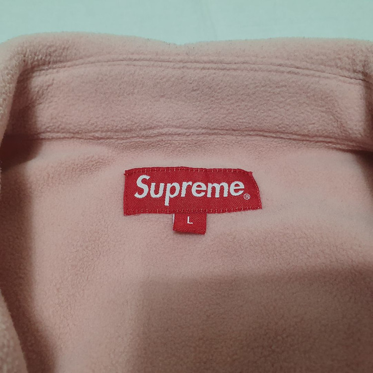 L 슈프림 폴라텍 해링턴 자켓 스몰박스 핑크 Supreme 이미지
