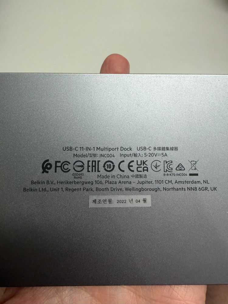 벨킨 USB-C 11-in-1 멀티포트 독 INC004 허브--3