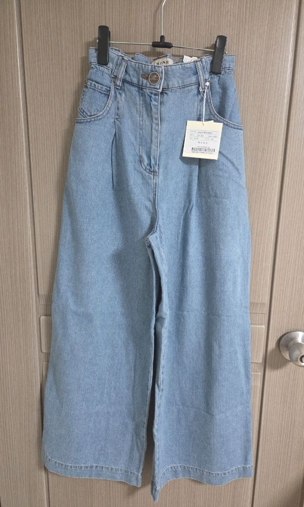 마인 원턱 와이드 데님팬츠 랑방 타임 더캐시미어 시스템--3