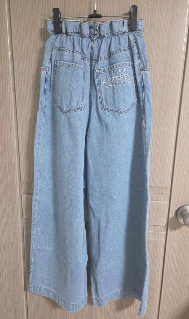 마인 원턱 와이드 데님팬츠 랑방 타임 더캐시미어 시스템--4