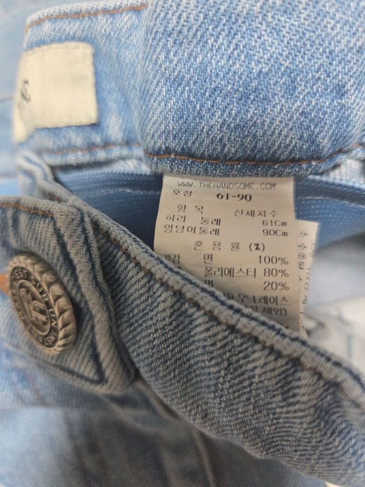 마인 원턱 와이드 데님팬츠 랑방 타임 더캐시미어 시스템--6