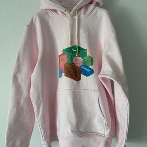 카사블랑카 핑크 후드티 XL