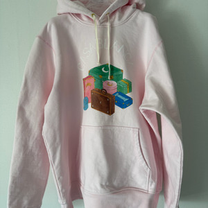 카사블랑카 핑크 후드티 XL