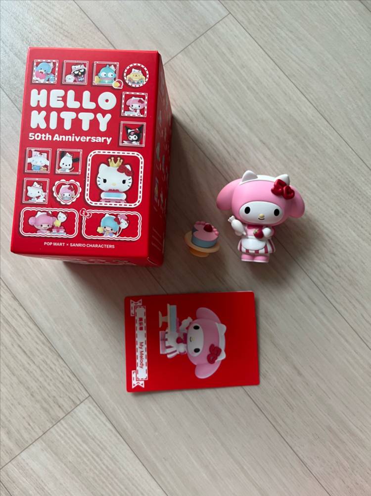 팝마트 산리오 헬로키티 50주년 피규어 챠미키티 쿠로미 마이멜로디 폼폼푸린 리틀트윈스타 키키 라라--4
