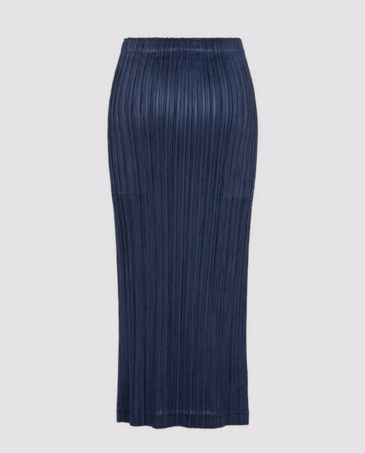 이세이미야케 플리츠플리즈 스커트 시커 바텀1 스커트 네이비 5사이즈--1